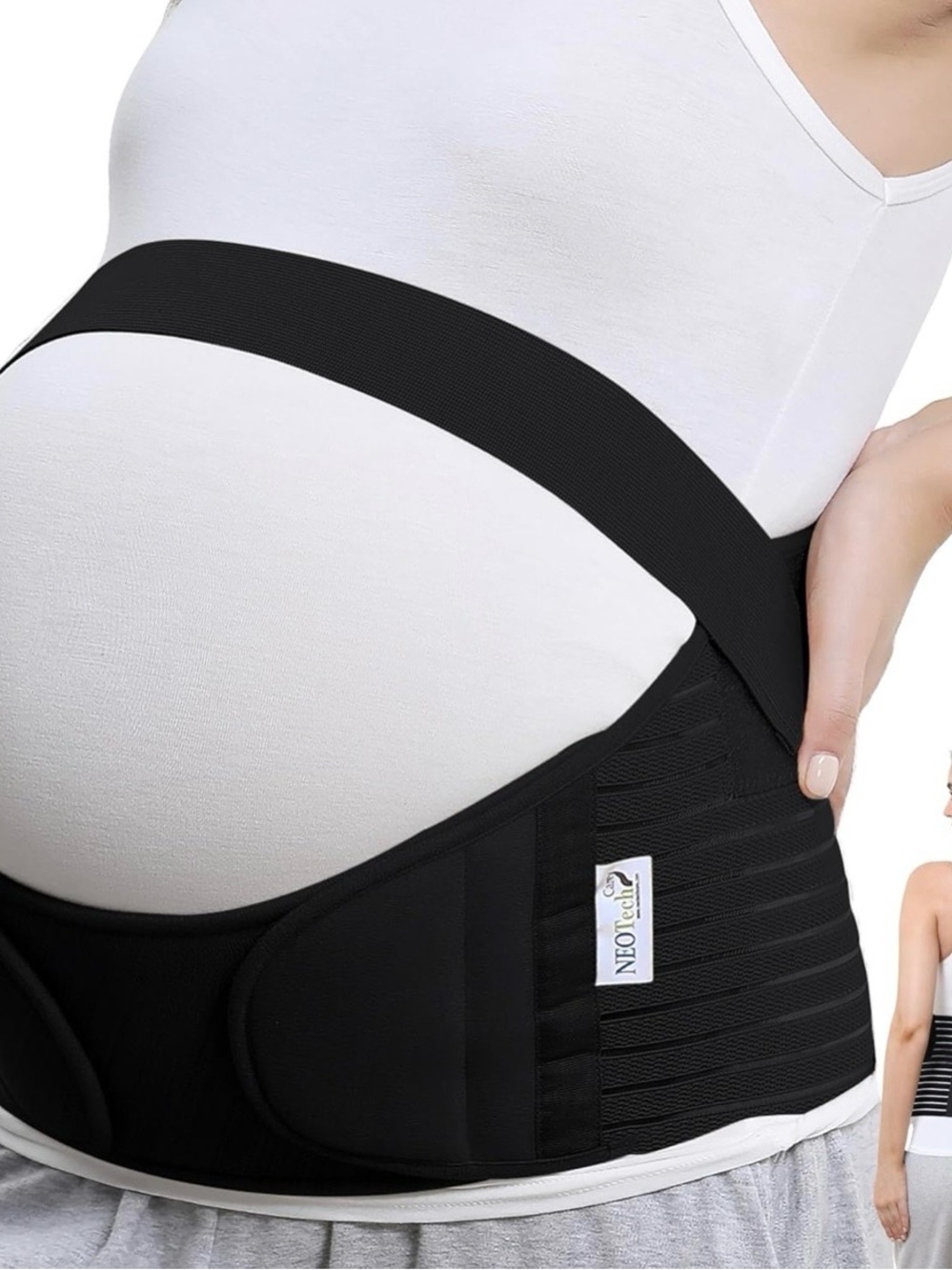 Black Maternity Belly & Back Support Belt